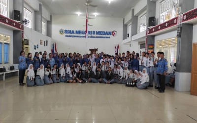 Memperingati Hari Kesaktian Pancasila tanggal 1 Oktober 2023 di SMA Negeri 8 Medan.